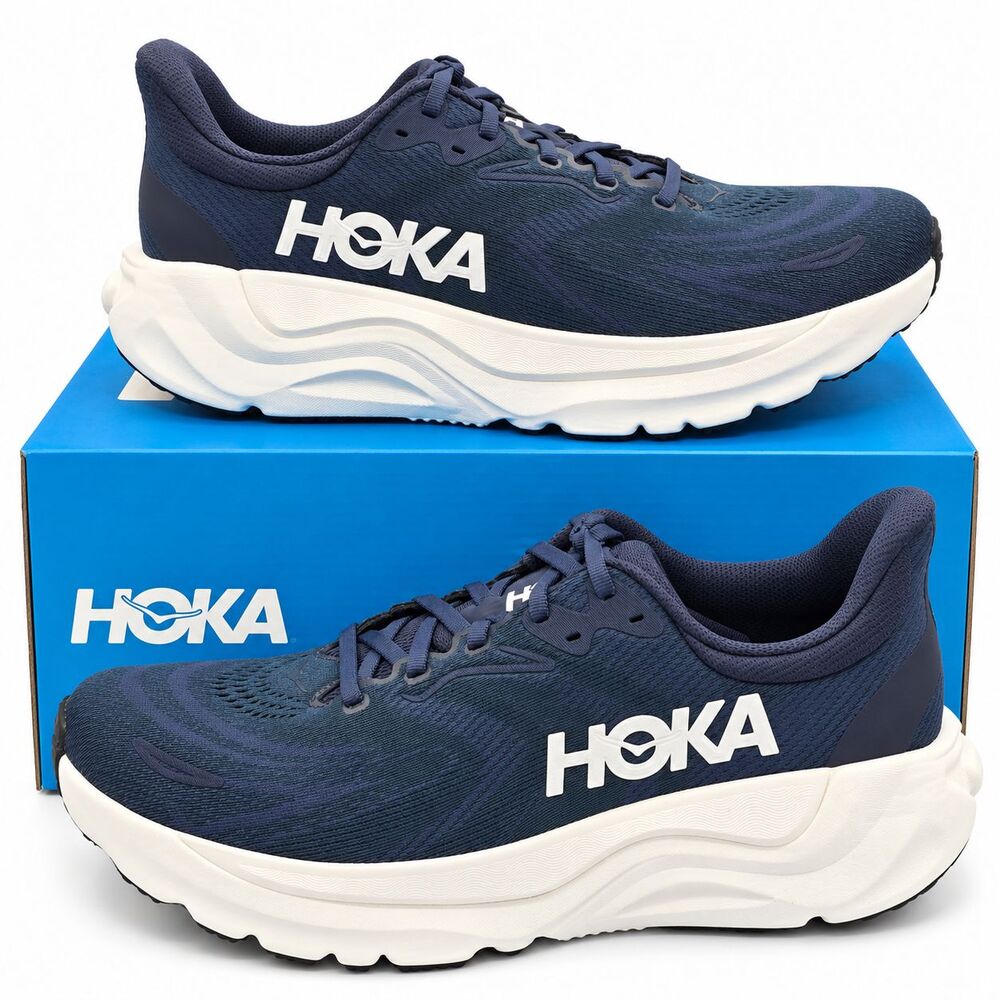 HOKA Arahi 8 Men's 12 D Varsity Navy White H-Frame Stability Road Running Shoes